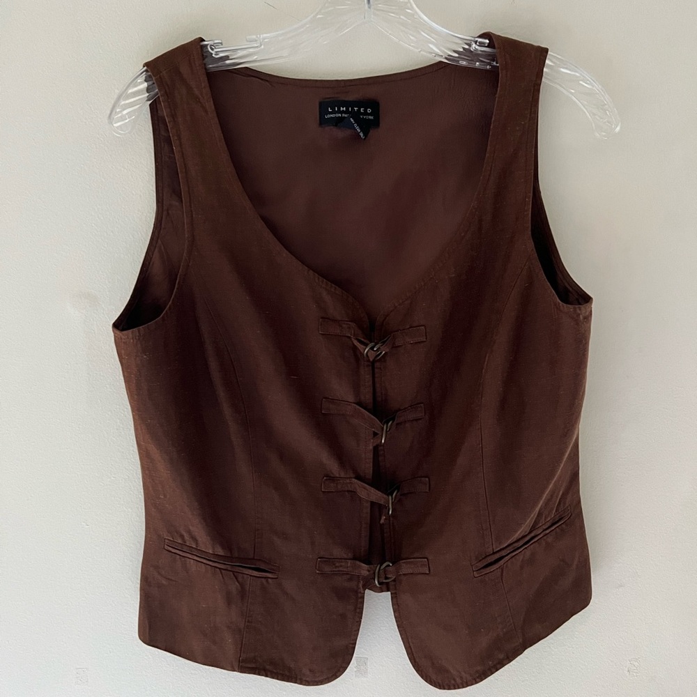 Unworn Vintage The Limited brown vest & pants  -Size M -Circa 80’s